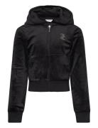 Jc Diamante Zip Thru Hood Tops Sweatshirts & Hoodies Hoodies Black Jui...