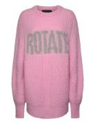 Knitted Logo Sweater Designers Knitwear Jumpers Pink ROTATE Birger Chr...