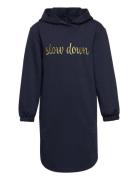 Tndebora L_S Sweat Dress Tops Sweatshirts & Hoodies Hoodies Blue The N...