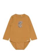 Body Ls Bodies Long-sleeved Yellow Minymo