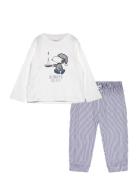 Long Snoopy Pyjama Pyjamassæt White Mango