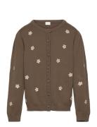 Cardigan Ls Knit Tops Knitwear Cardigans Brown Minymo