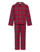 Two-Pieces Check Long Pyjamas Pyjamassæt Red Mango