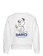 Snoopy Textured Sweatshirt Tops Sweatshirts & Hoodies Sweatshirts Whit...