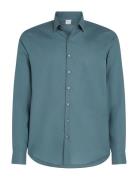 Non Iron Tonal Strct Slim Shirt Tops Shirts Business Blue Calvin Klein