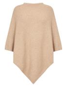 Sc-Naga Tops Knitwear Ponchos Beige Soyaconcept