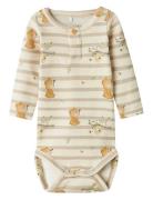 Nbmthilo M Ls Body Bodies Long-sleeved Beige Name It