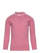 T-Shirt Ls Tops T-shirts Long-sleeved T-Skjorte Pink Creamie