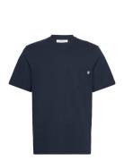 Bobby Pocket T-Shirt Tops T-Kortærmet Skjorte Navy Wood Wood