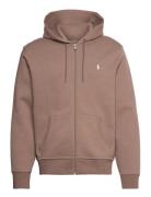 Double-Knit Full-Zip Hoodie Tops Sweatshirts & Hoodies Hoodies Brown P...