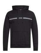 Authentic Hoodie Tops Sweatshirts & Hoodies Hoodies Black BOSS