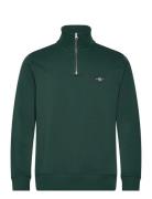 Reg Shield Half Zip Sweat Tops Sweatshirts & Hoodies Sweatshirts Green...