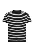 Cotton Jersey Stripe Frode Tee Tops T-Kortærmet Skjorte Black Mads Nør...