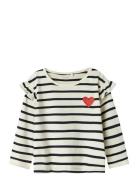 Nmftovelina Ls Nreg Top Pb Tops T-shirts Long-sleeved T-Skjorte Beige ...