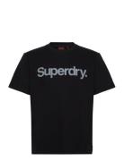 Core Logo City T Shirt Tops T-Kortærmet Skjorte Black Superdry