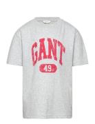 Gant 49 Arch Relaxed T-Shirt Tops T-Kortærmet Skjorte Grey GANT