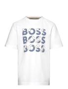 Short Sleeves Tee-Shirt Tops T-Kortærmet Skjorte White BOSS