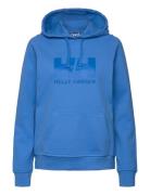 W Hh Logo Hoodie Tops Sweatshirts & Hoodies Hoodies Blue Helly Hansen