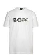 Tee 8 Sport Men Sports Clothes Sport Tops Sport T-Skjorte White BOSS