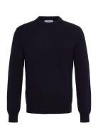 Natural Fibre Coaster Sweater Tops Knitwear Round Necks Navy Mango