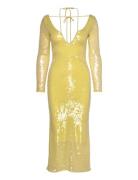 Verona Sequin Maxi Dress Maxikjole Festkjole Yellow Bardot