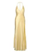 Yve Halter Dress Maxikjole Festkjole Yellow Bardot