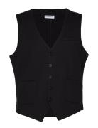 Superflex Knitted Waistcoat Habitvest Black Lindbergh