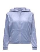 Velour Hoodie Jacket Tops Sweatshirts & Hoodies Hoodies Blue Hunkemöll...