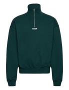 Wblee Half Zip Tops Sweatshirts & Hoodies Sweatshirts Green Woodbird