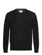 Extrafine Merino Wool C-Neck Tops Knitwear Round Necks Black GANT