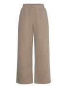 Fleece Trousers Bottoms Trousers Wide Leg Beige Weekday