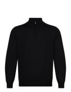 Ebenji Tops Knitwear Half Zip Jumpers Black BOSS