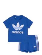 Short Tee Set Sets Sets With Short-sleeved T-shirt Blue Adidas Origina...