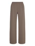 Pull On Suiting Trousers Bottoms Trousers Wide Leg Beige Weekday