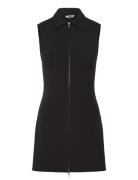 Zip Dress Kort Kjole Black Weekday