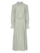 Yaskaya Ls Long Shirt Dress S. Noos Knælang Kjole Green YAS