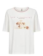 Sc-Orlain Tops T-shirts & Tops Short-sleeved Cream Soyaconcept