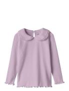 Nmfbaila Ls Top Tops T-shirts Long-sleeved T-Skjorte Purple Name It