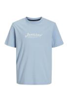 Jjbeau Tee Ss Crew Neck Jnr Tops T-Kortærmet Skjorte Blue Jack & J S