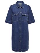 Onlbelle S/S Button Dress Dnm Gua Noos Dresses Shirt Dresses Blue ONLY