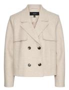 Vmfortunesheila Short Jacket Ga Boo Uldjakke Jakke Cream Vero Moda