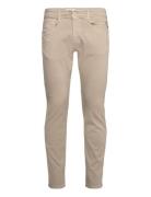 Anbass Trousers Slim Bottoms Jeans Slim Beige Replay