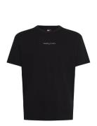 Tjm Rlx Linear Logo Tee Ext Tops T-Kortærmet Skjorte Black Tommy Jeans