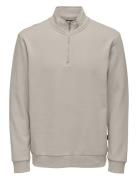 Onsceres Life Half Zip Sweat Tops Sweatshirts & Hoodies Sweatshirts Cr...