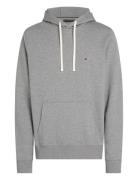 Essential Terry Hoody Tops Sweatshirts & Hoodies Hoodies Grey Tommy Hi...