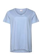 Carbonnie Life S/S V A-Shape Tee Noos Tops T-shirts & Tops Short-sleev...