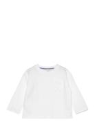 Patch Pocket T-Shirt Tops T-shirts Long-sleeved T-Skjorte White Mango