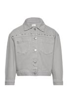 Studded Denim Jacket Outerwear Jackets & Coats Denim & Corduroy Grey M...