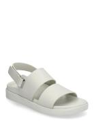 Flat Adj Sandal Eyelet Flade Sandaler White Calvin Klein