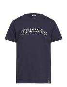 Printed Tee Thorlino Tee Tops T-Kortærmet Skjorte Navy Mads Nørgaard